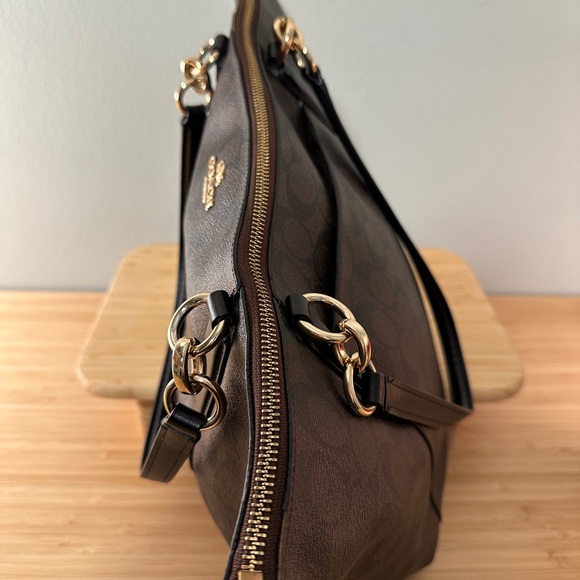 Coach Signature Brown Ava Tote Bag - Picture 12 of 16